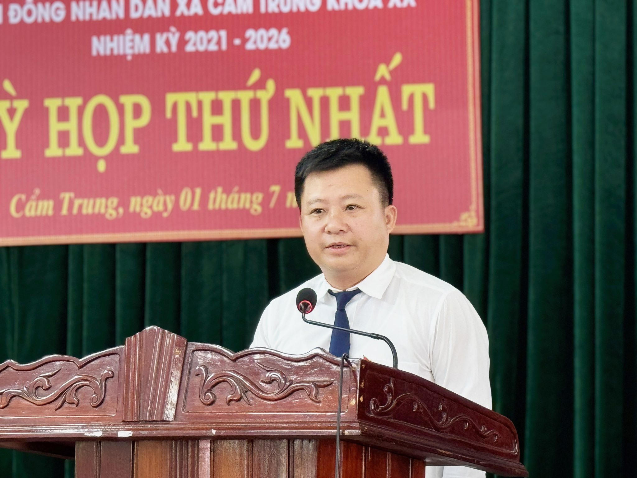 HỘI ĐỒNG NHÂN DÂN XÃ CẨM TRUNG KHOÁ XX, NHIỆM KỲ 2021 - 2026, KỲ HỌP THỨ NHẤT THÀNH CÔNG TỐT ĐẸP