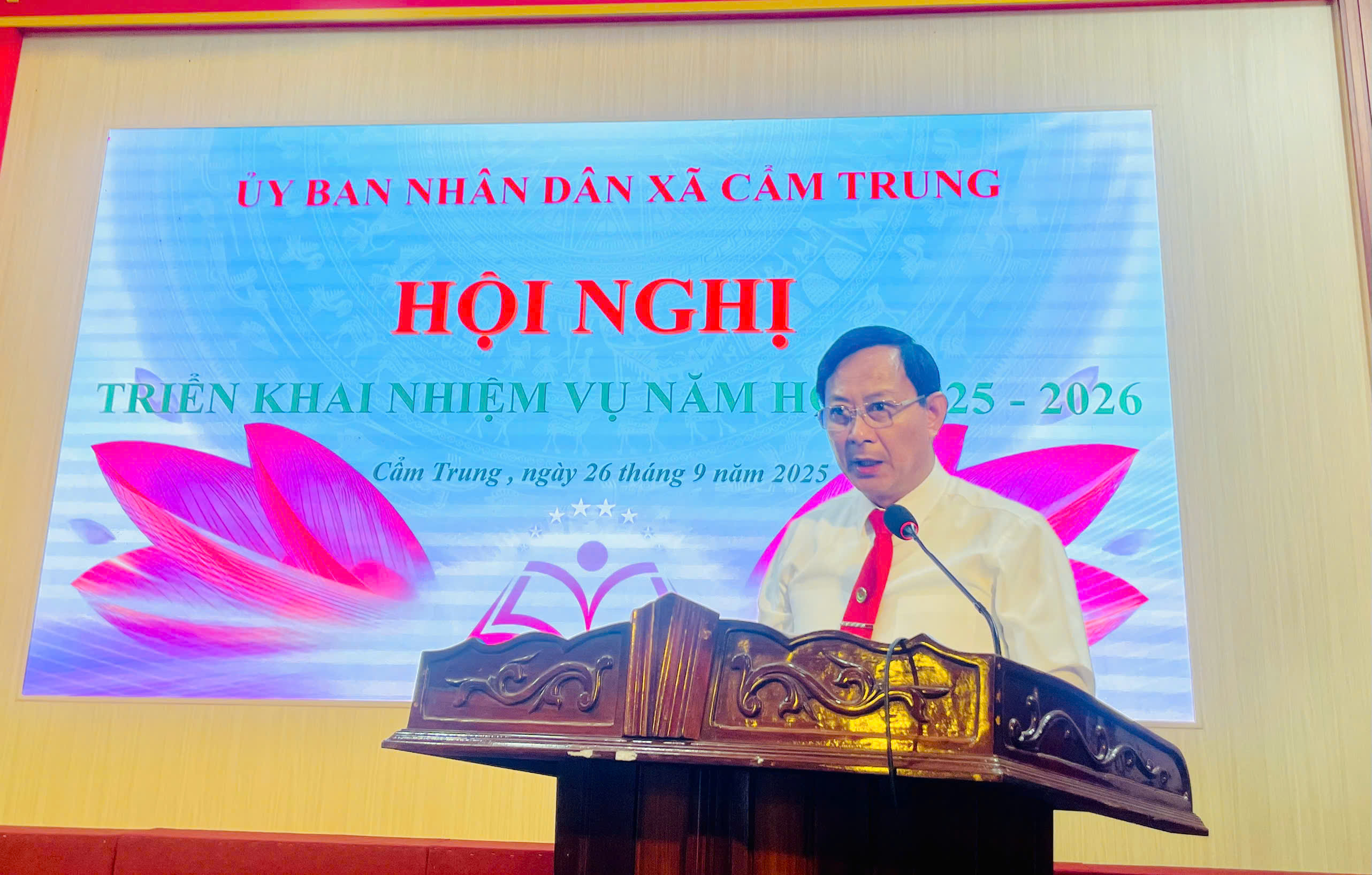 Uỷ ban nhân dân xã Cẩm Trung tổ chức hội nghị giáo dục triển khai năm học 2025-2026