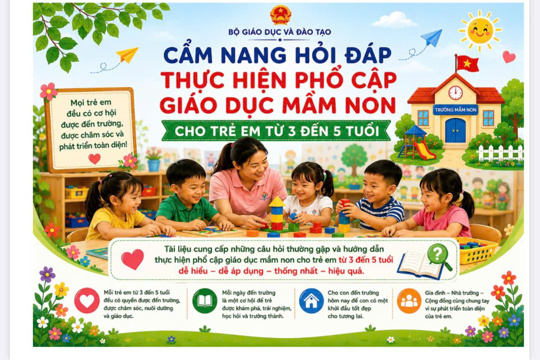 Xã Cẩm Trung tuyên truyền: Đẩy mạnh công tác phổ cập giáo dục mầm non cho trẻ em từ 3 đến 5 tuổi và hướng dẫn triển khai Cẩm nang hỏi đáp thực hiện phổ cập giáo dục mầm non cho trẻ em từ 3 đến 5 tuổi