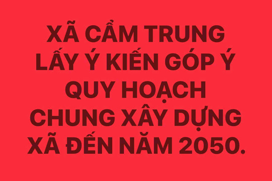  XÃ CẨM TRUNG LẤY Ý KIẾN GÓP Ý QUY HOẠCH CHUNG XÂY DỰNG XÃ ĐẾN NĂM 2050