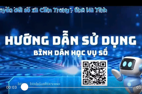 Hướng dẫn sử dụng " Bình dân học vụ số"