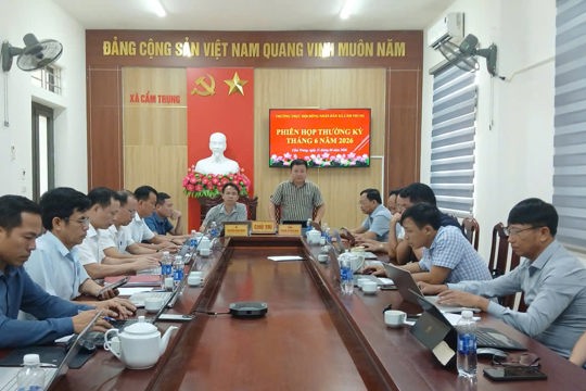 Hội đồng nhân dân xã Cẩm Trung, tỉnh Hà Tĩnh vừa tổ chức phiên họp thường trực HĐND xã tháng 6 năm 2026.