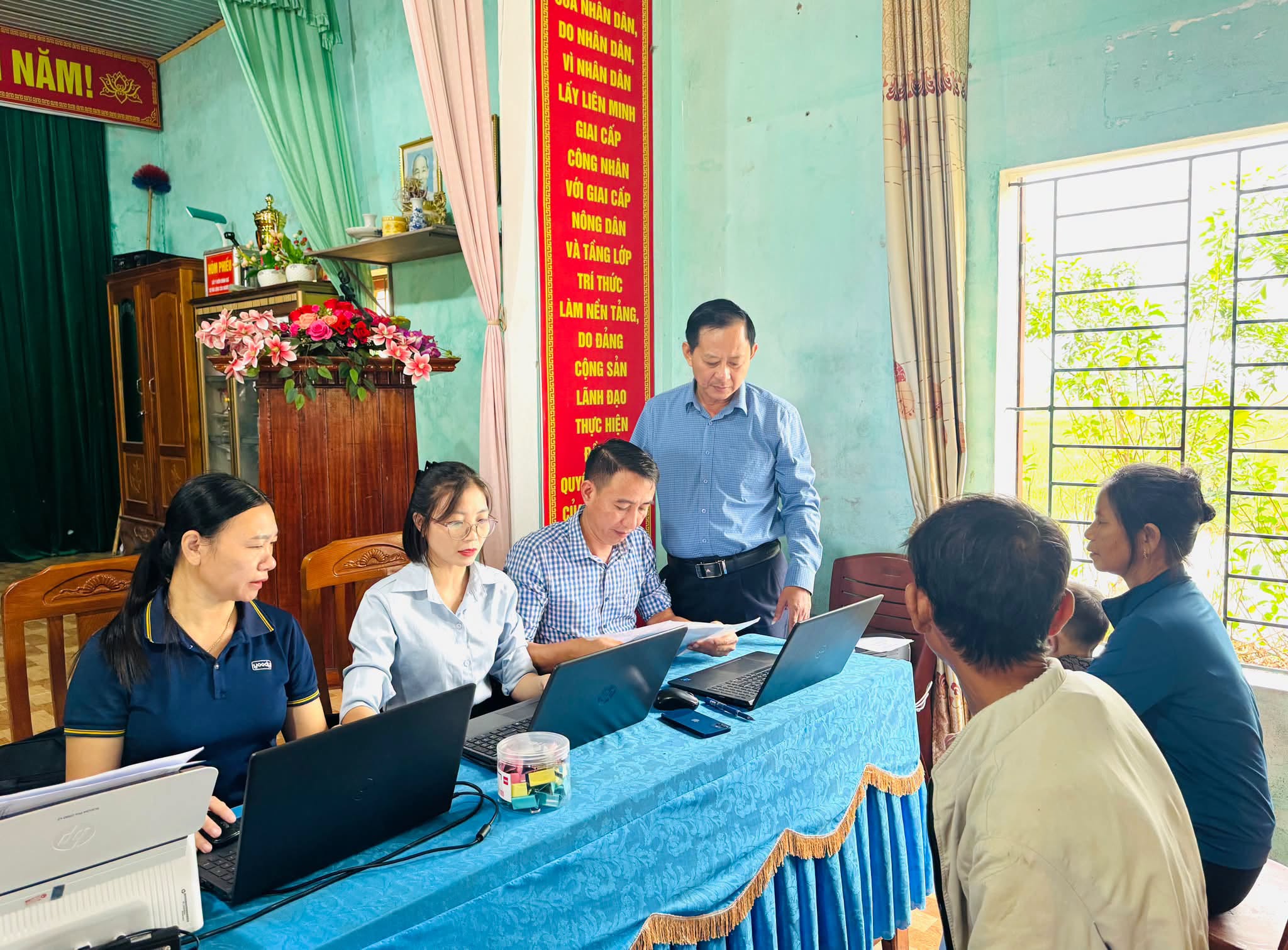 Ủy ban nhân dân xã Cẩm Trung đẩy nhanh tiến độ rà soát, cập nhật Dữ liệu đất đai năm 2026