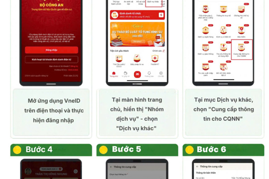 6 Bước tích hợp Giấy khai sinh trên ứng dụng VNEID