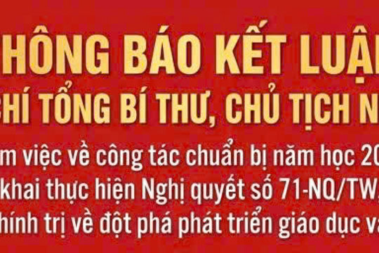 Thông báo số 105/ Kết luận của đồng chí Tổng Bí thư, Chủ tịch nước Tô Lâm
