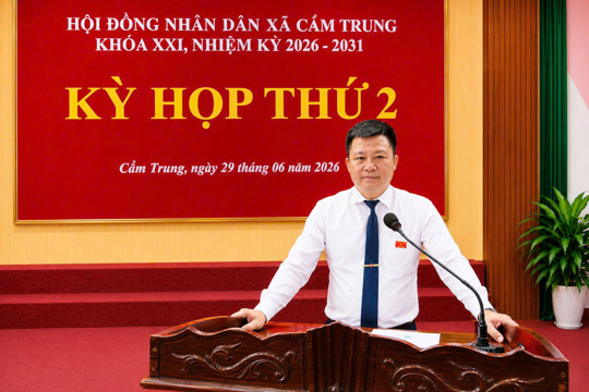 Hội đồng nhân dân xã Cẩm Trung khóa XXI, nhiệm kỳ 2026 – 2031, tổ chức Kỳ họp thứ 2 (kỳ họp chuyên đề) nhằm xem xét, quyết nghị các nội dung quan trọng thuộc thẩm quyền theo quy định của pháp luật.