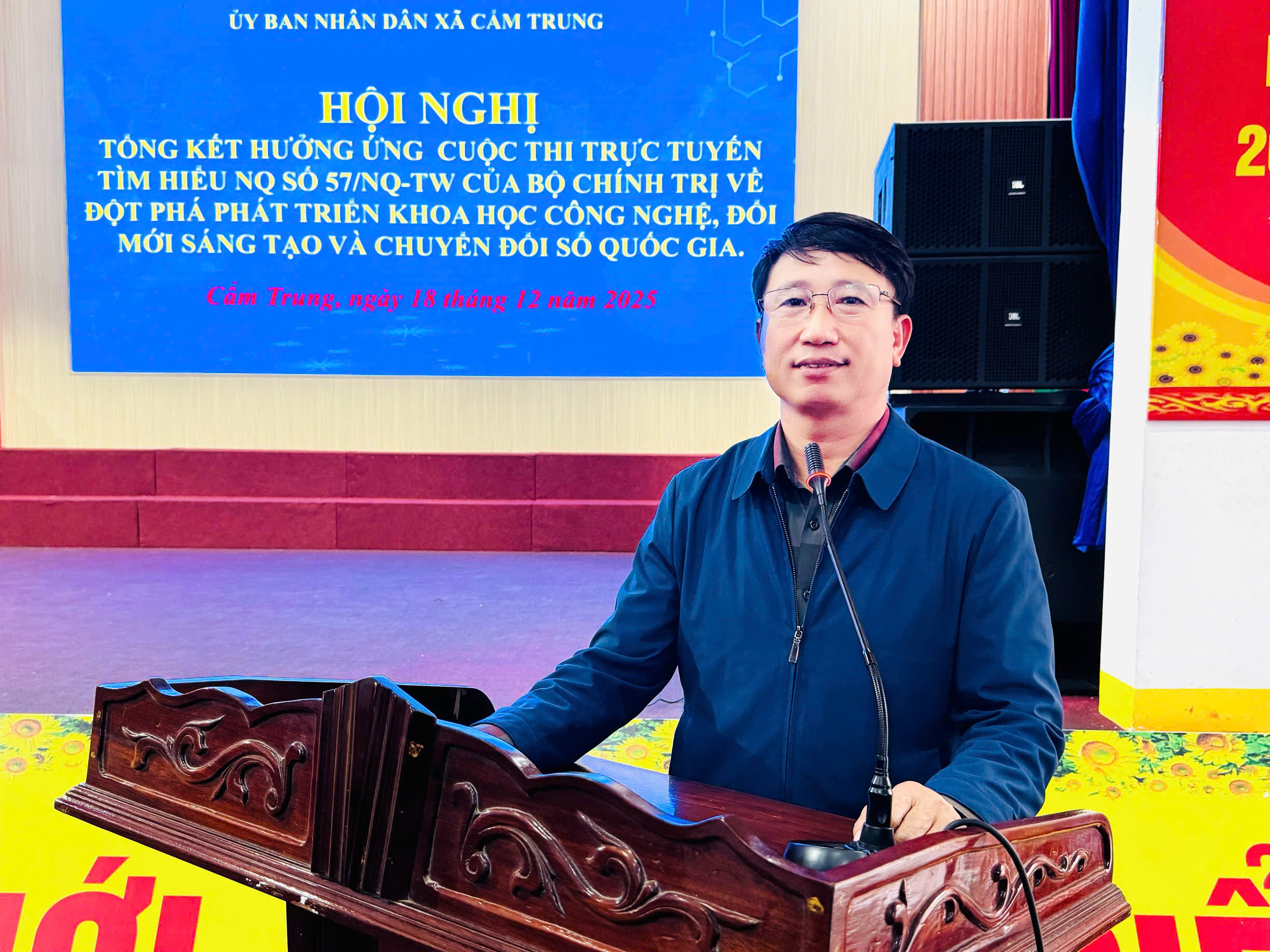 XÃ CẨM TRUNG TỔ CHỨC HỘI NGHỊ TỔNG KẾT HƯỞNG ỨNG CUỘC THI TRỰC TUYẾN “TÌM HIỂU NGHỊ QUYẾT SỐ 57-NQ/TW CỦA BỘ CHÍNH TRỊ” NĂM 2025 